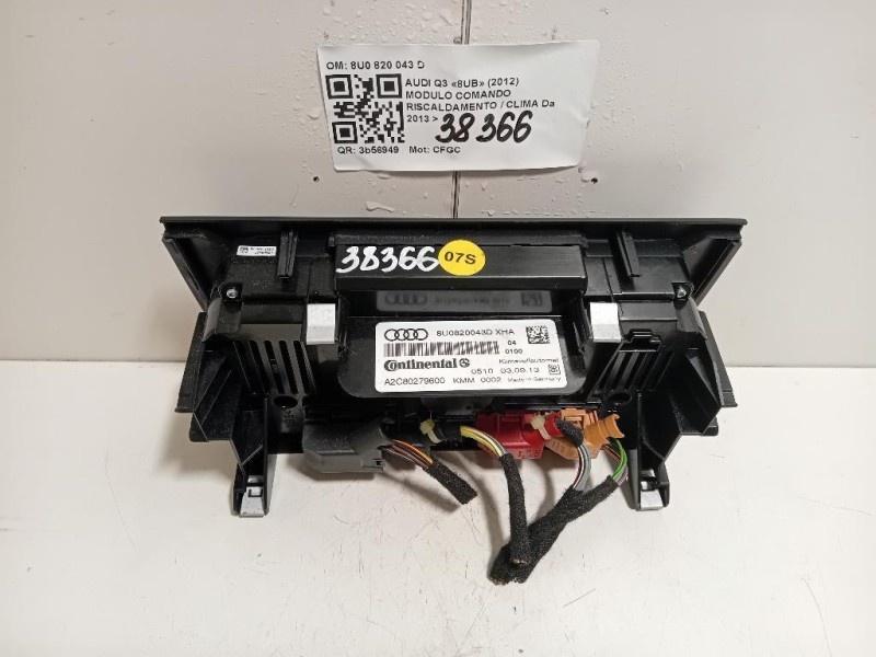 Modulo Comando Riscaldamento Clima 8U0 820 043 D Audi Q3 8UB 2012