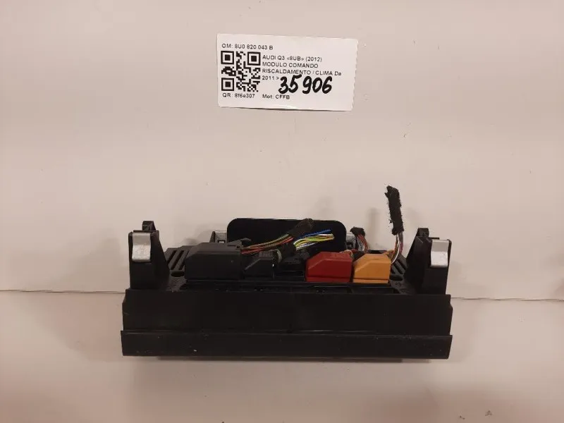 Modulo Comando Riscaldamento Clima 8U0820043B Audi Q3 8UB 2012