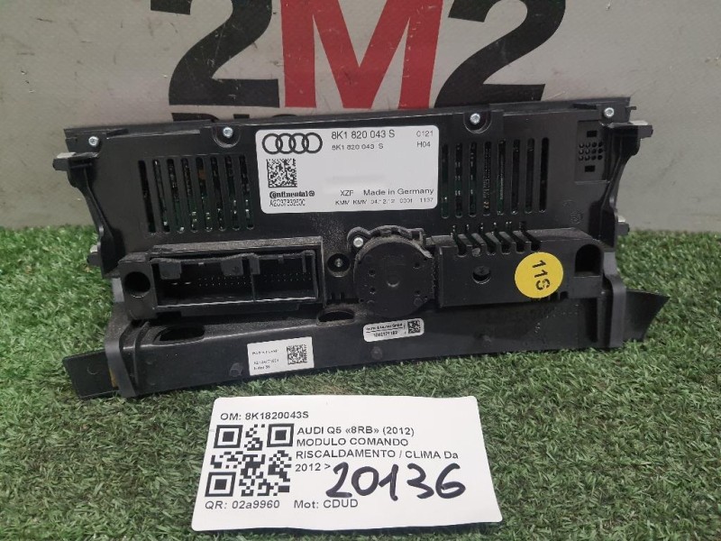 Modulo Comando Riscaldamento Clima 8K1820043S Audi Q5 8RB 2012