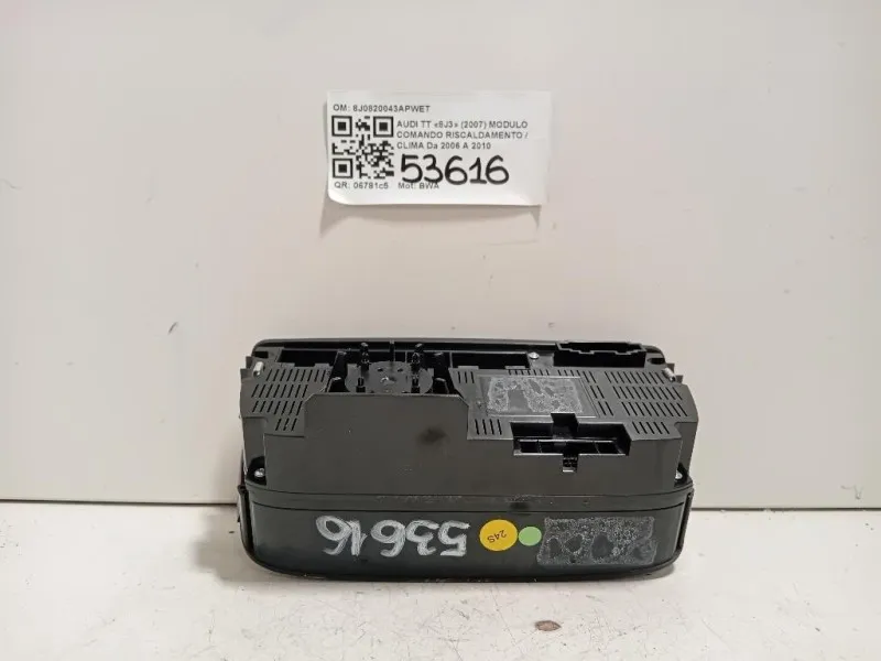 Modulo Comando Riscaldamento Clima 8J0820043APWET Audi TT 8J3 2007