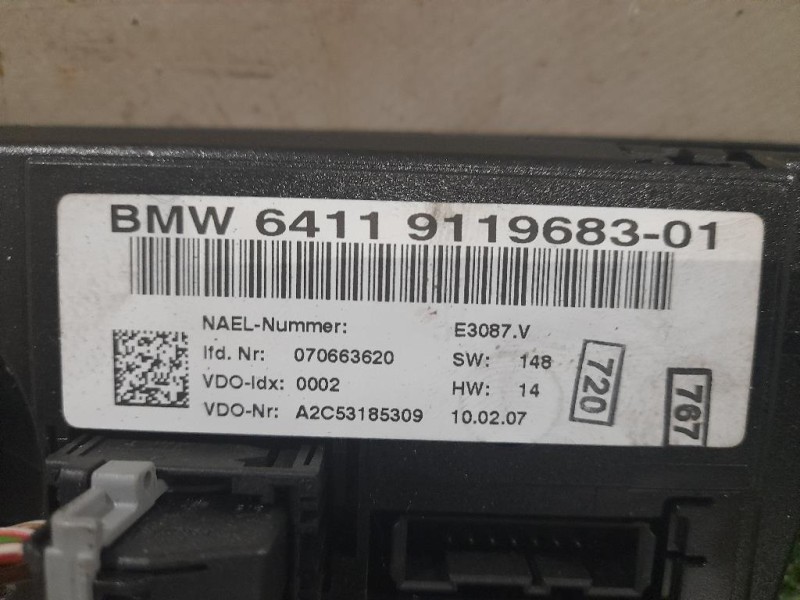 Modulo Comando Riscaldamento Clima 911968301 Bmw Serie 1 E87 Berlina 2005