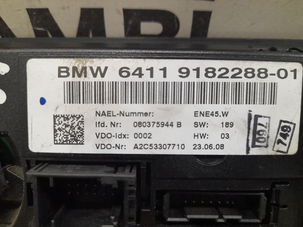 Modulo Comando Riscaldamento Clima 64119182288 Bmw Serie 1 E87 Berlina 2005