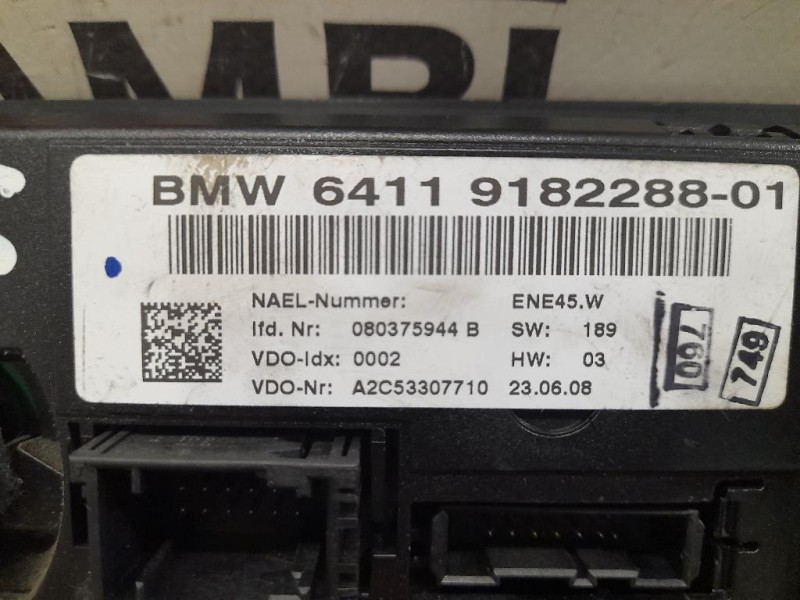 Modulo Comando Riscaldamento Clima 64119182288 Bmw Serie 1 E87 Berlina 2005