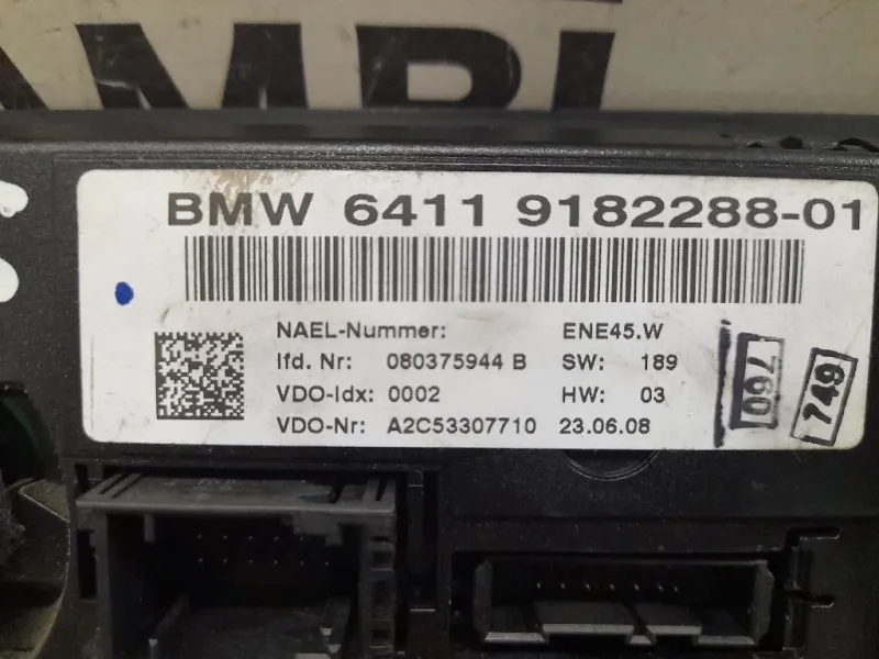 Modulo Comando Riscaldamento Clima 64119182288 Bmw Serie 1 E87 Berlina 2005
