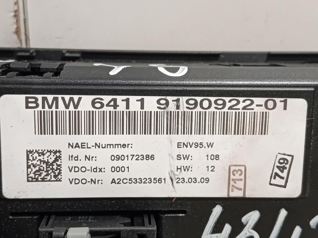 Modulo Comando Riscaldamento Clima 6411 9190922-01 Bmw Serie 1 E87 Berlina 2005