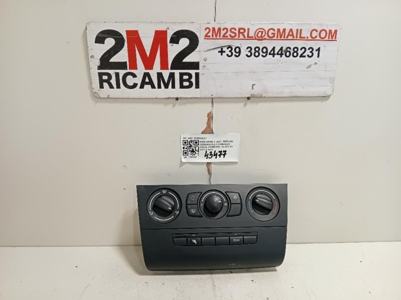 Modulo Comando Riscaldamento Clima 6411 9190922-01 Bmw Serie 1 E87 Berlina 2005