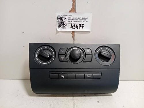 Modulo Comando Riscaldamento Clima 6411 9190922-01 Bmw Serie 1 E87 Berlina 2005
