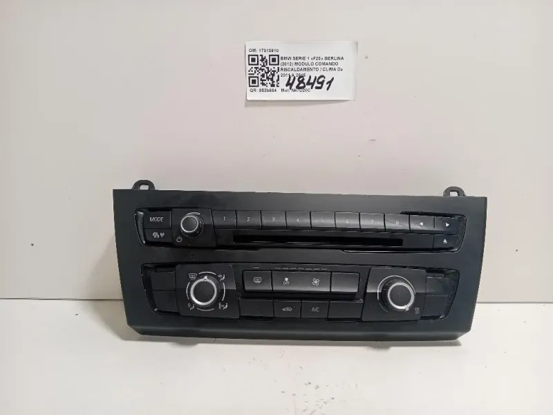 Modulo Comando Riscaldamento Clima 17313810 Bmw Serie 1 F20 Berlina 2012