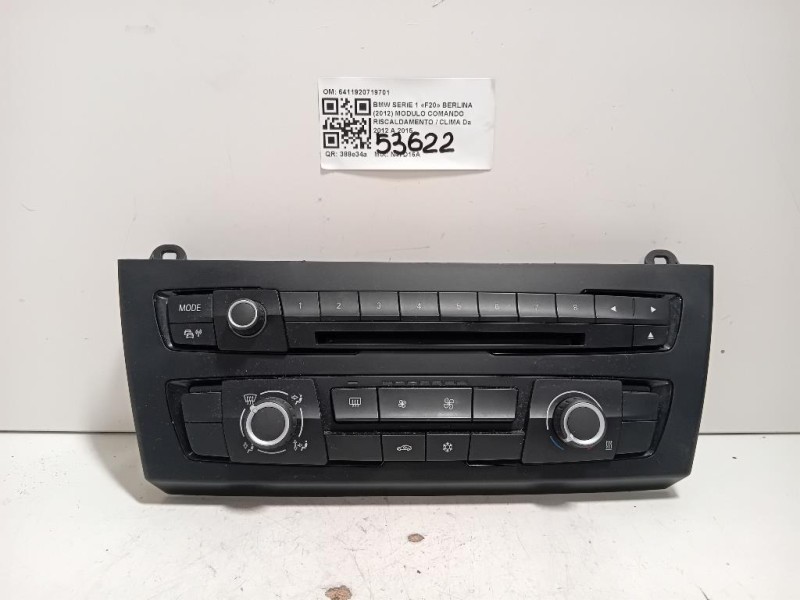 Modulo Comando Riscaldamento Clima 6411920719701 Bmw Serie 1 F20 Berlina 2012