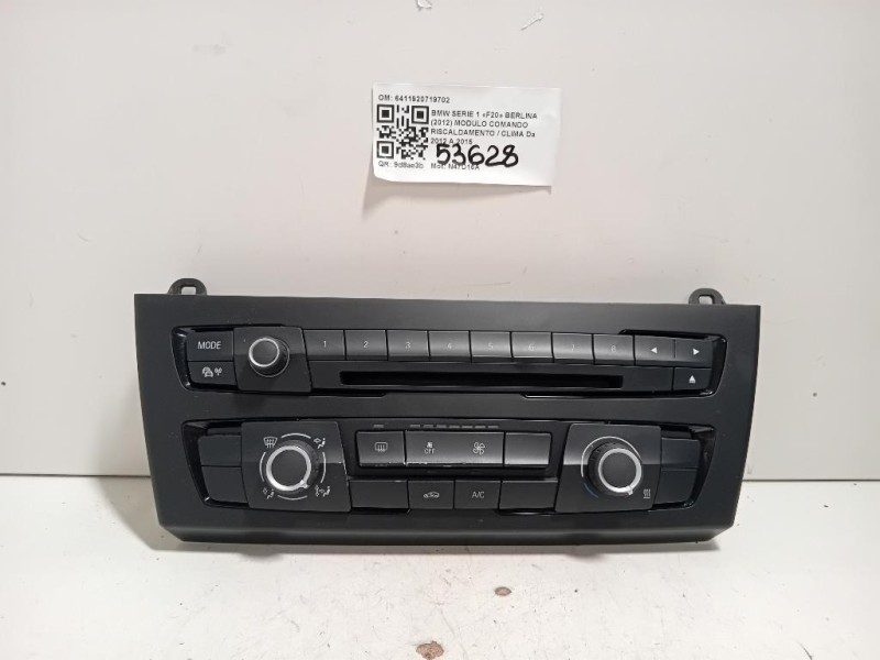 Modulo Comando Riscaldamento Clima 6411920719702 Bmw Serie 1 F20 Berlina 2012