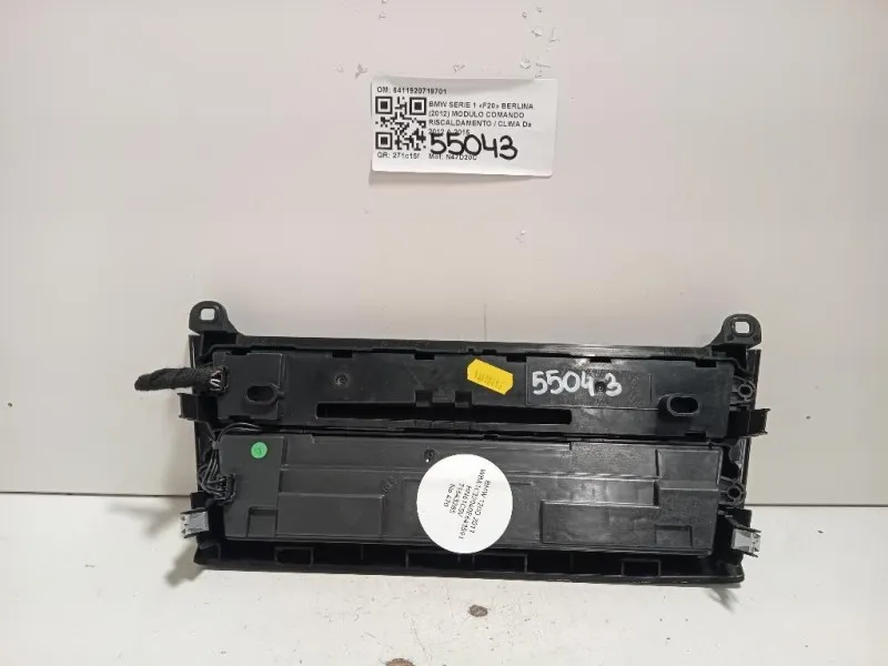 Modulo Comando Riscaldamento Clima 6411920719701 Bmw Serie 1 F20 Berlina 2012