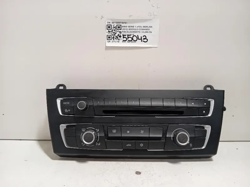 Modulo Comando Riscaldamento Clima 6411920719701 Bmw Serie 1 F20 Berlina 2012