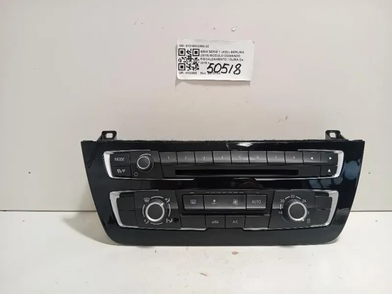 Modulo Comando Riscaldamento Clima 61316832880-02 Bmw Serie 1 F20 Berlina 2015