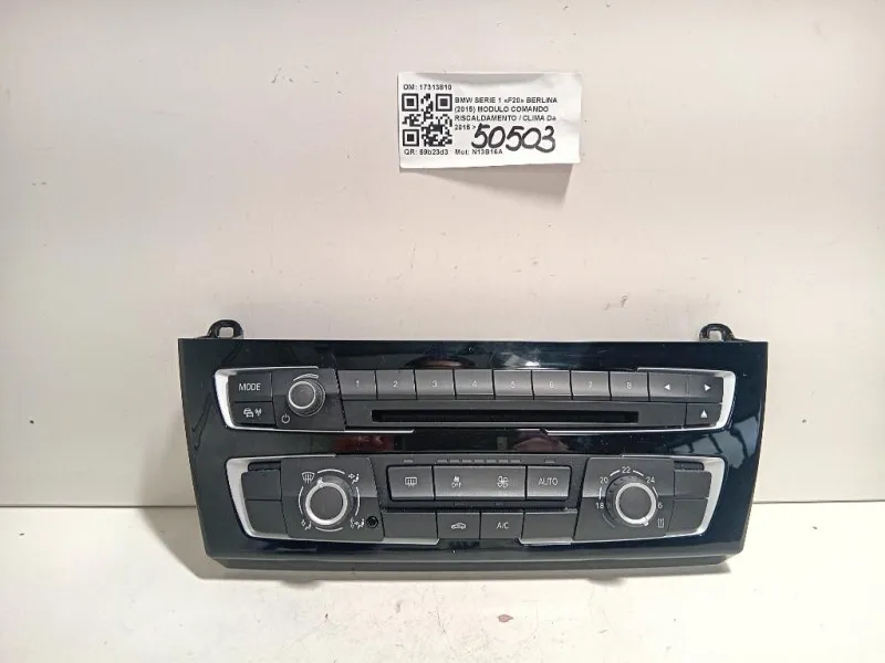 Modulo Comando Riscaldamento Clima 17313810 Bmw Serie 1 F20 Berlina 2015
