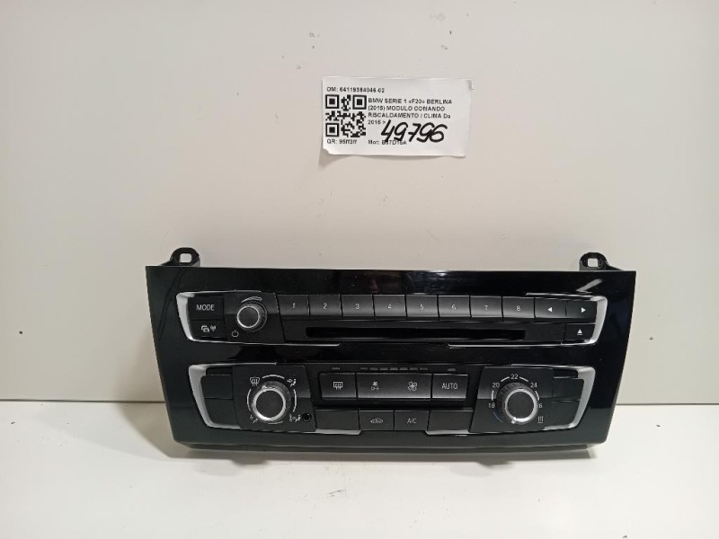 Modulo Comando Riscaldamento Clima 64119384046-02 Bmw Serie 1 F20 Berlina 2015