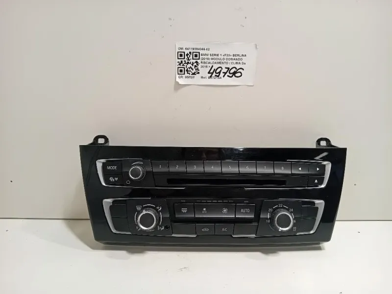 Modulo Comando Riscaldamento Clima 64119384046-02 Bmw Serie 1 F20 Berlina 2015