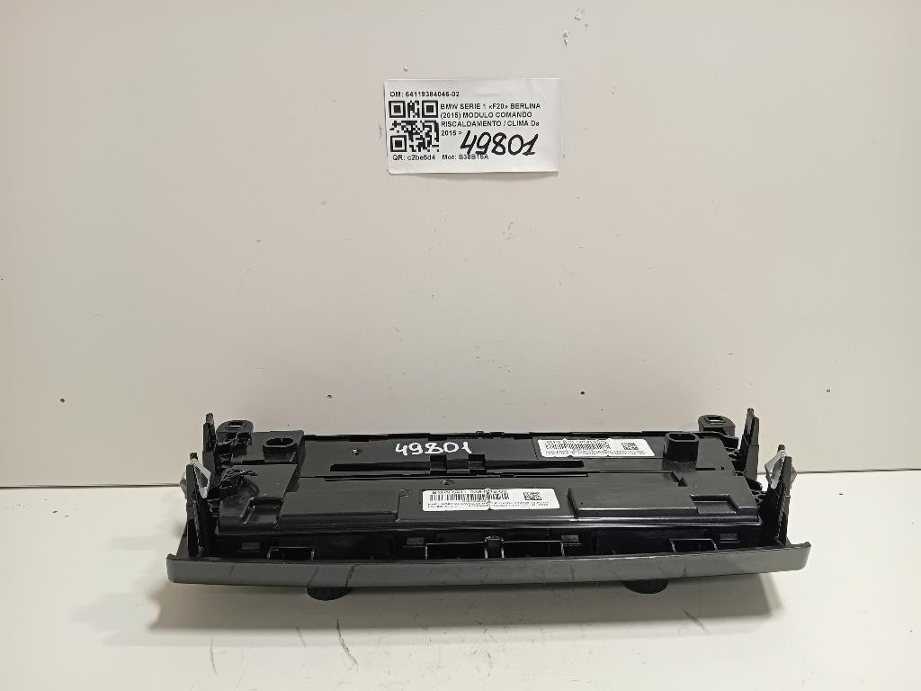 Modulo Comando Riscaldamento Clima 64119384046-02 Bmw Serie 1 F20 Berlina 2015