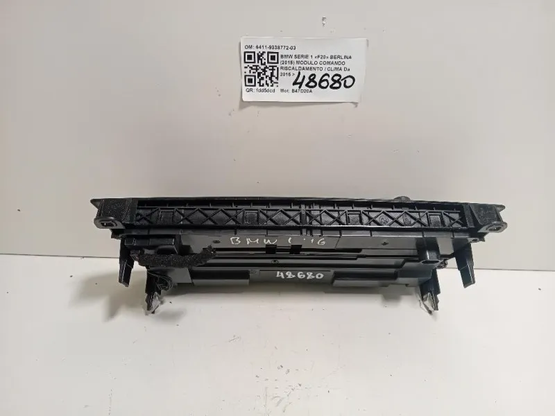 Modulo Comando Riscaldamento Clima 6411-9338772-03 Bmw Serie 1 F20 Berlina 2015