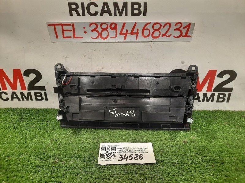 Modulo Comando Riscaldamento Clima 64119384046 Bmw Serie 1 F20 Berlina 2015