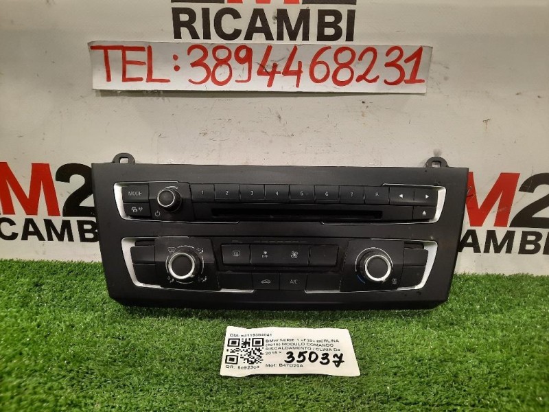 Modulo Comando Riscaldamento Clima 64119384041 Bmw Serie 1 F20 Berlina 2015