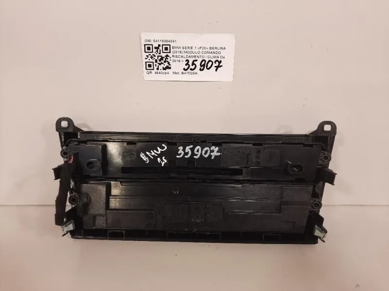 Modulo Comando Riscaldamento Clima 64119384041 Bmw Serie 1 F20 Berlina 2015