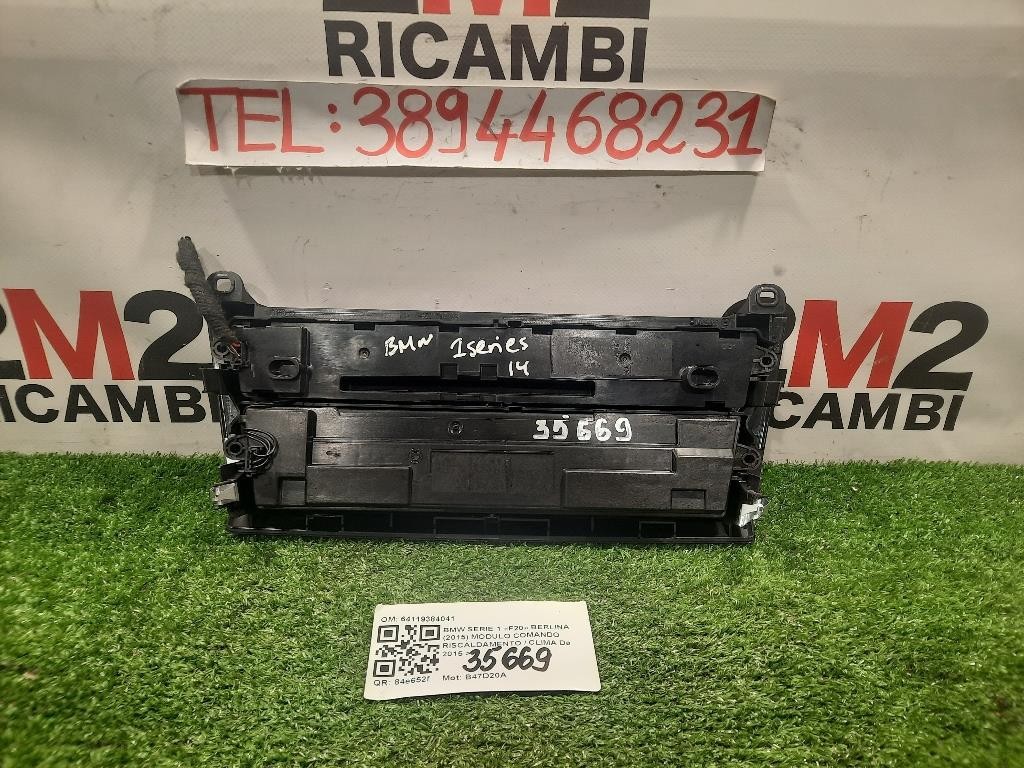 Modulo Comando Riscaldamento Clima 64119384041 Bmw Serie 1 F20 Berlina 2015