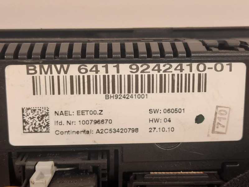 Modulo Comando Riscaldamento Clima 6411 9242410-01 Bmw Serie 3 E90 Berlina 2005