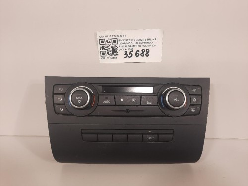 Modulo Comando Riscaldamento Clima 6411 9242410-01 Bmw Serie 3 E90 Berlina 2005