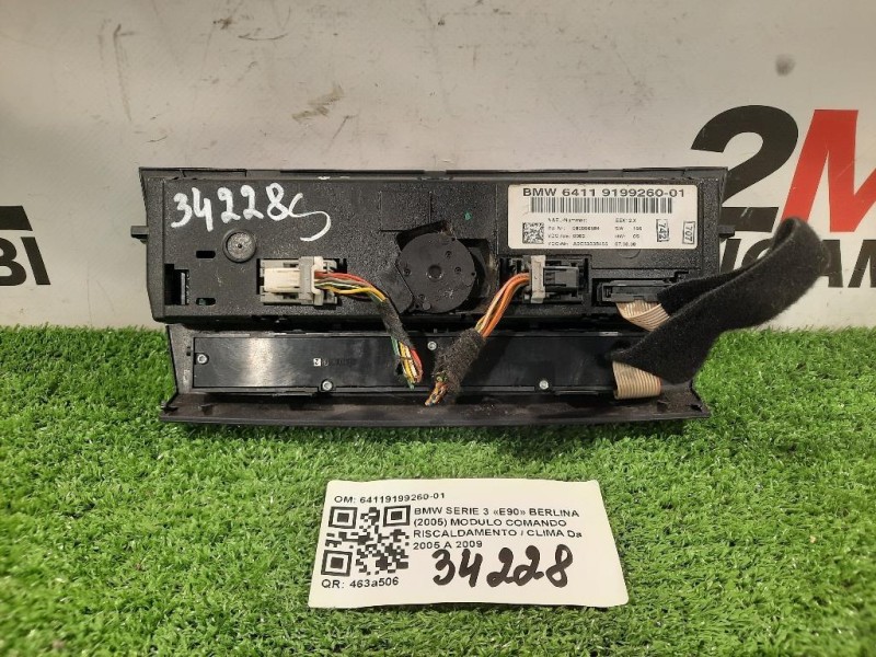 Modulo Comando Riscaldamento Clima 64119199260-01 9199260-01 919926001 Bmw Serie 3 E90 Berlina 2005