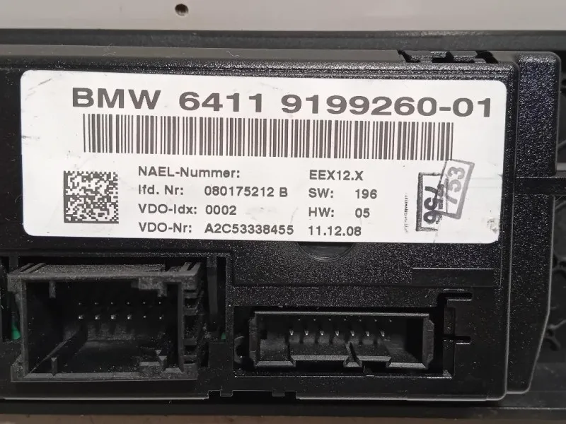 Modulo Comando Riscaldamento Clima 6411919926001 Bmw Serie 3 E90 Berlina 2005