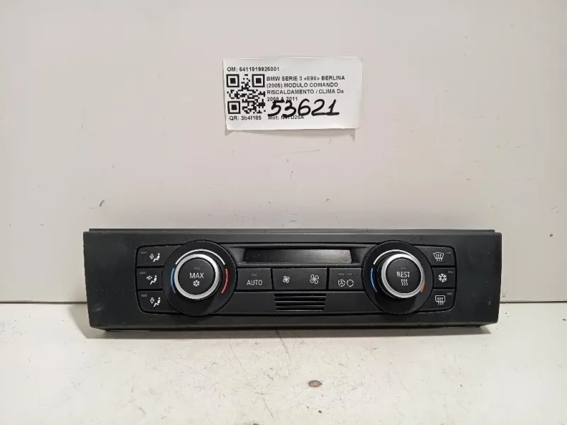 Modulo Comando Riscaldamento Clima 6411919926001 Bmw Serie 3 E90 Berlina 2005
