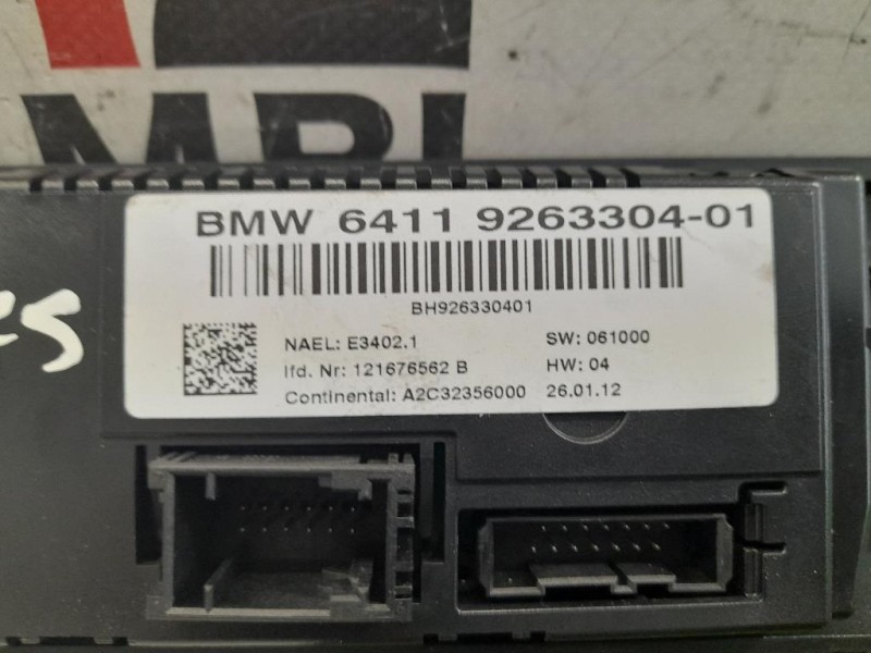 Modulo Comando Riscaldamento Clima 64119263304 Bmw Serie 3 E92 Coupe 2007