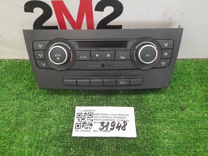 Modulo Comando Riscaldamento Clima 9250694-01 Bmw Serie 3 F30 Berlina 2012