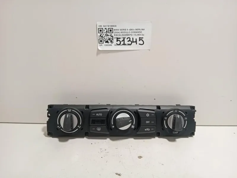 Modulo Comando Riscaldamento Clima 64119155638 Bmw Serie 5 E60 Berlina 2004