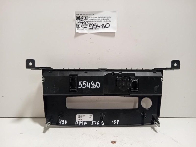 Modulo Comando Riscaldamento Clima 697636111419110 Bmw Serie 5 E60 Berlina 2004