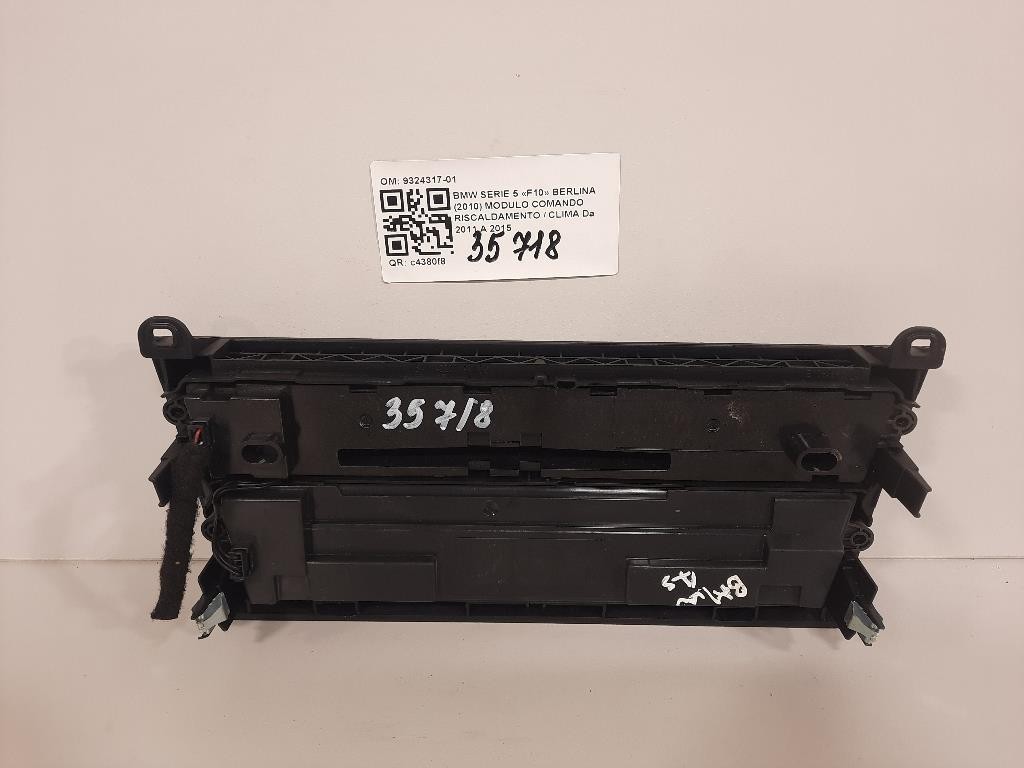 Modulo Comando Riscaldamento Clima 9324317-01 Bmw Serie 5 F10 Berlina 2010