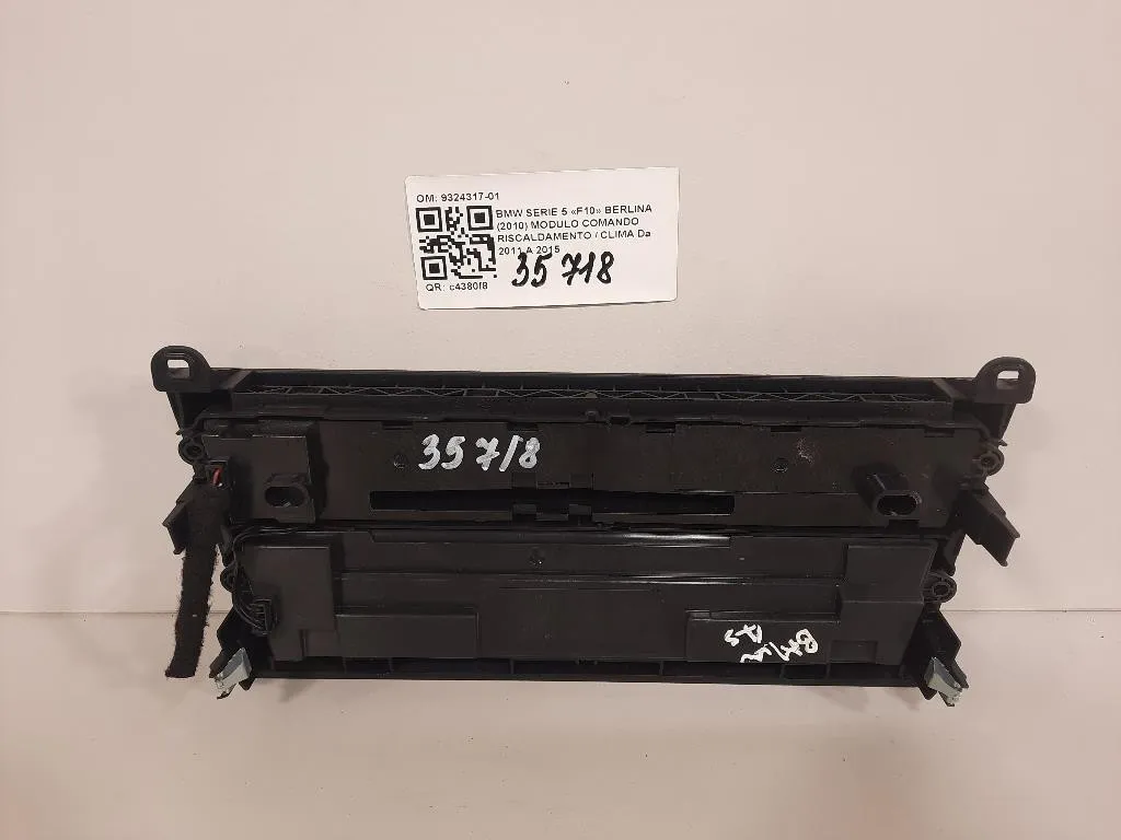 Modulo Comando Riscaldamento Clima 9324317-01 Bmw Serie 5 F10 Berlina 2010