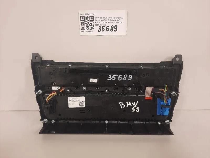 Modulo Comando Riscaldamento Clima 9324317-01 Bmw Serie 5 F10 Berlina 2010
