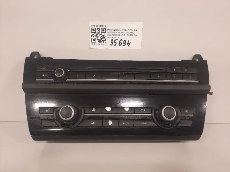 Modulo Comando Riscaldamento Clima 9263757-01 Bmw Serie 5 F10 Berlina 2010