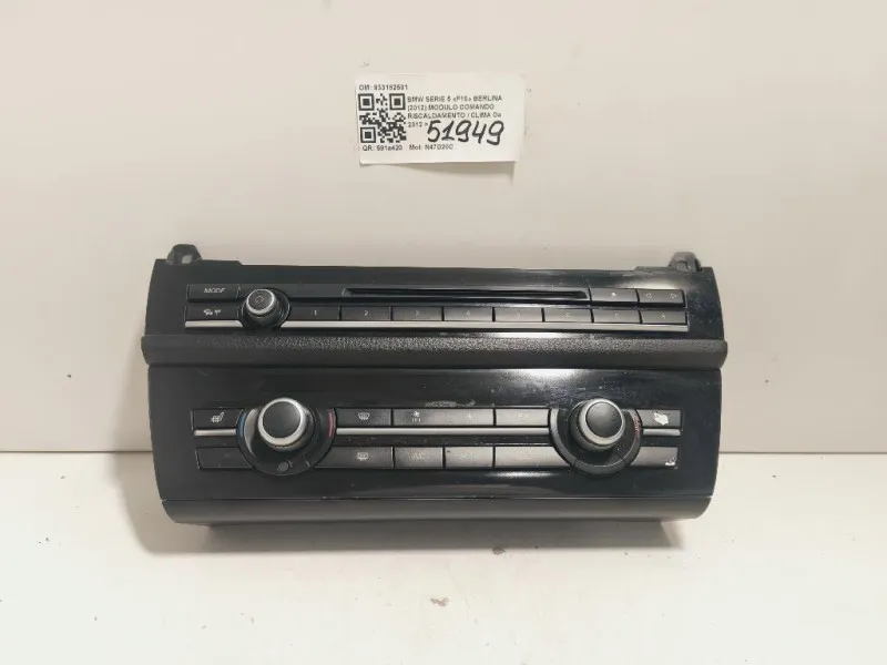 Modulo Comando Riscaldamento Clima 933182501 Bmw Serie 5 F10 Berlina 2012