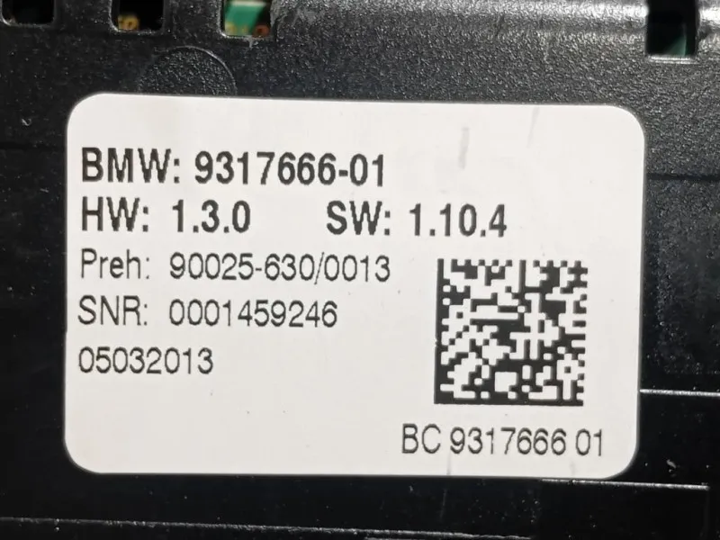 Modulo Comando Riscaldamento Clima 931766601 Bmw Serie 5 F10 Berlina 2012