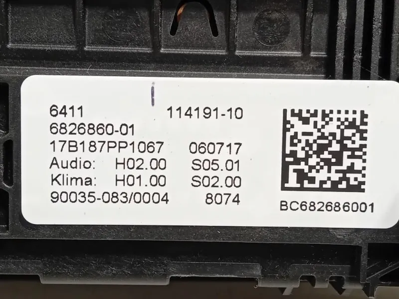 Modulo Comando Riscaldamento Clima 11419110 Bmw Serie 5 G30 Berlina 2016