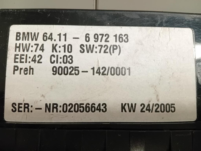 Modulo Comando Riscaldamento Clima 6411-6 972 163 Bmw X5 E53 2000