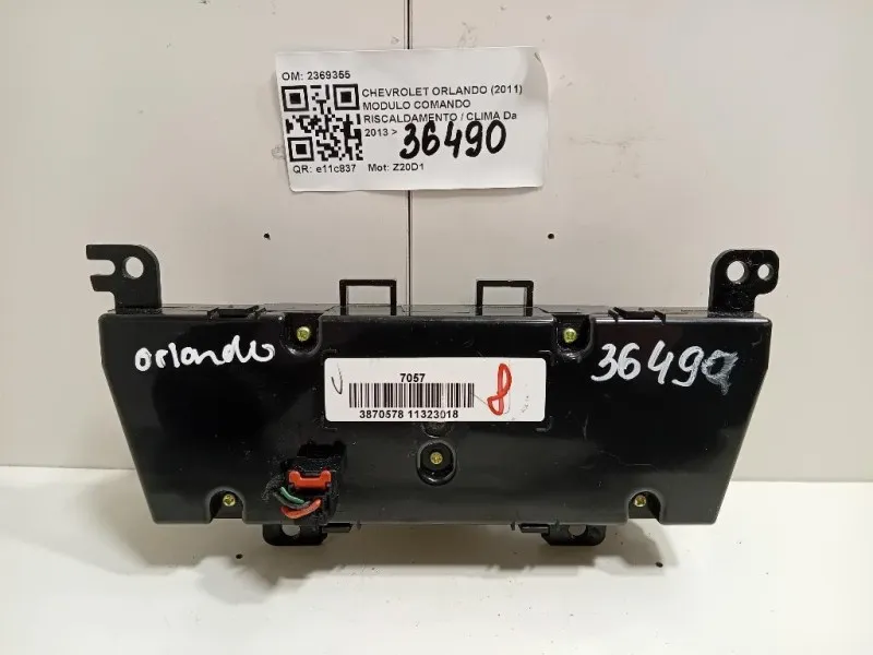 Modulo Comando Riscaldamento Clima 3870578 Chevrolet Orlando 2011