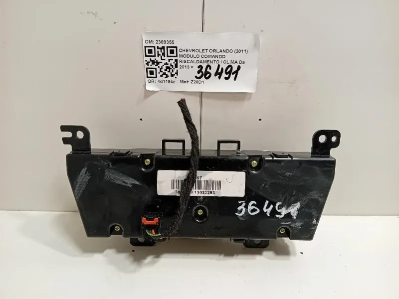 Modulo Comando Riscaldamento Clima 3870578 Chevrolet Orlando 2011