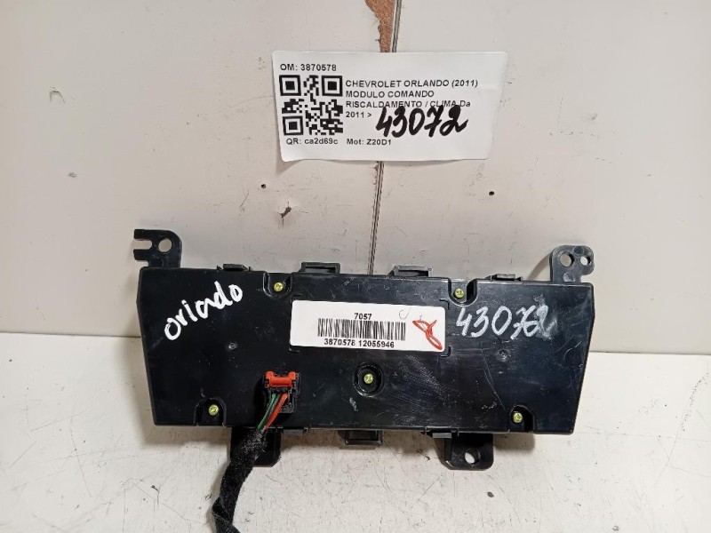 Modulo Comando Riscaldamento Clima 3870578 Chevrolet Orlando 2011
