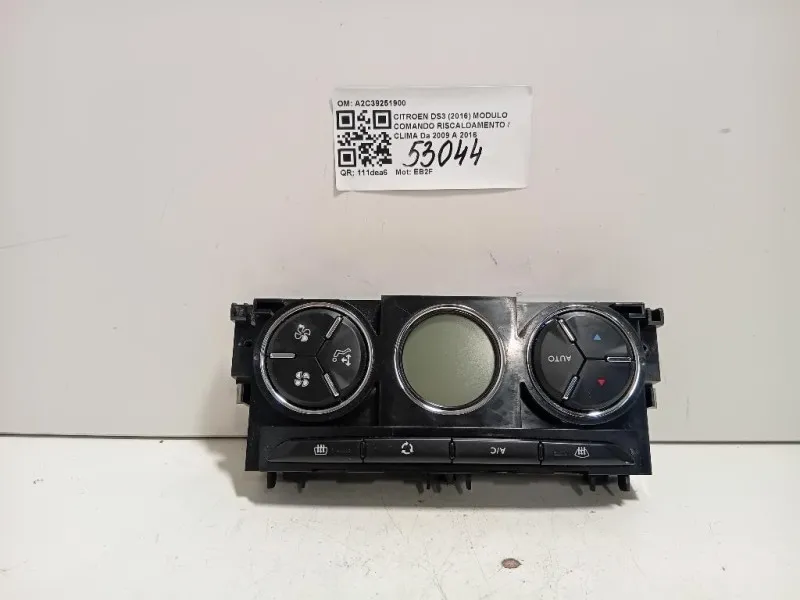 Modulo Comando Riscaldamento Clima A2C39251900 Citroen DS3 2016