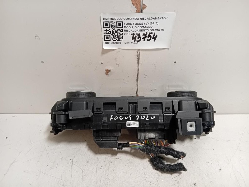 Modulo Comando Riscaldamento Clima JX7T18C612DD Ford Focus V 2018