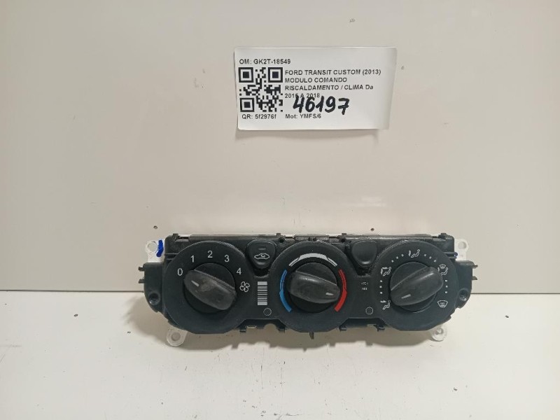 Modulo Comando Riscaldamento Clima GK2T-18549 Ford Transit Custom I 2013
