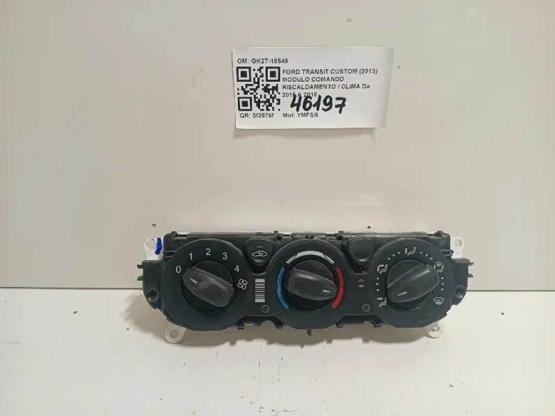 Modulo Comando Riscaldamento Clima GK2T-18549 Ford Transit Custom I 2013